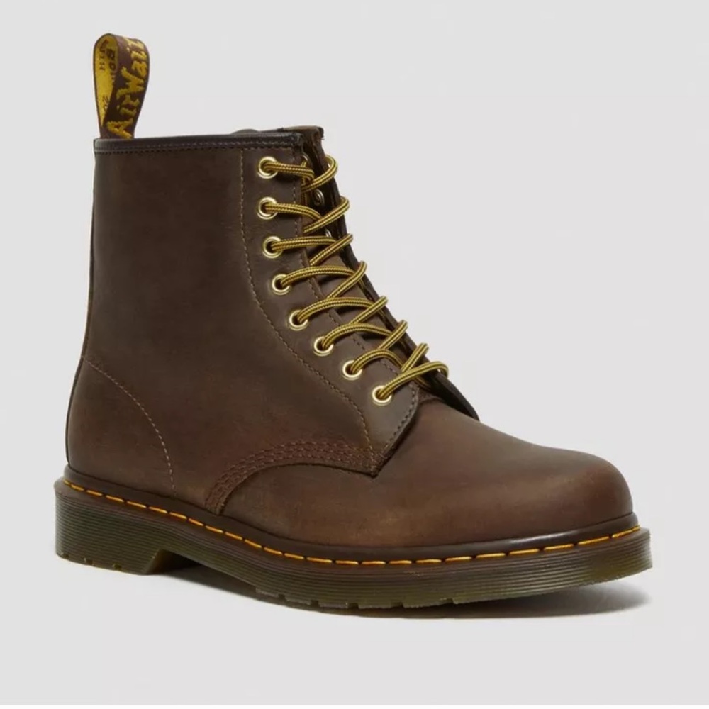 Dr. Martens Brown 1460 Crazy Horse Leather Boots